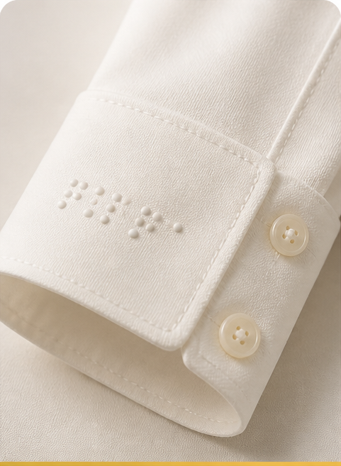 Braille Detail on Shirt